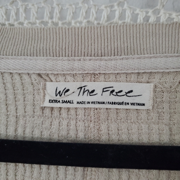 Free People We The Free Owen Long Sleeve Thermal in Vanilla Cream Size XS - Picture 6 of 11